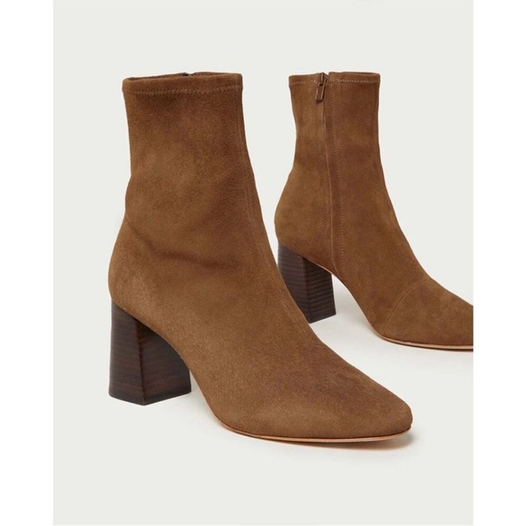 Loeffler Randall Elise Slim Ankle Bootie Block heel Suede Size 9 - Picture 1 of 13